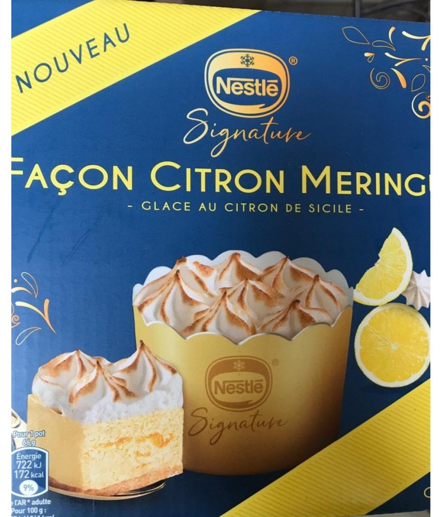 DESSERT GLACEE FACON CITRON MERINGUE NESLTE X4 264G