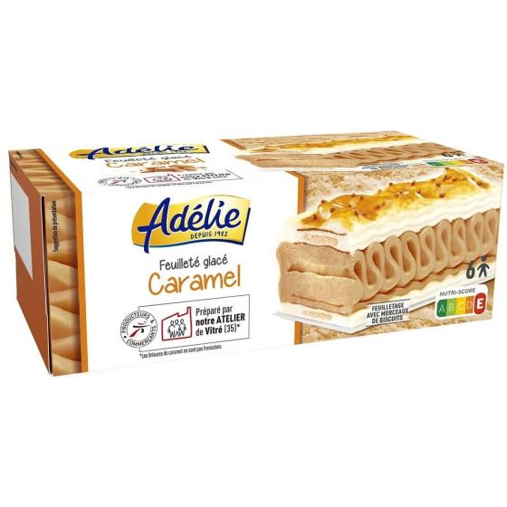 GLACE ADELIE FEUILLETE  CARAMEL 650G