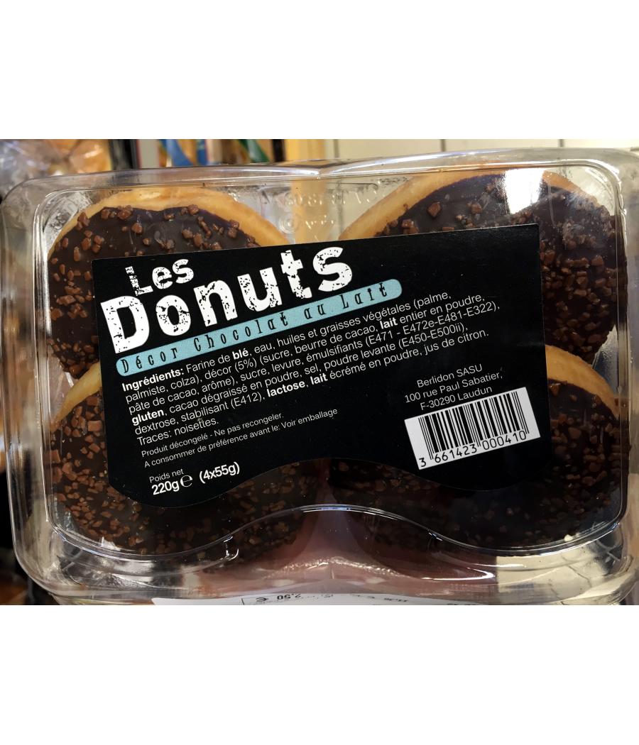 LES DONUTS DECOR CHOCOLAT AU LAIT 4 *220 G