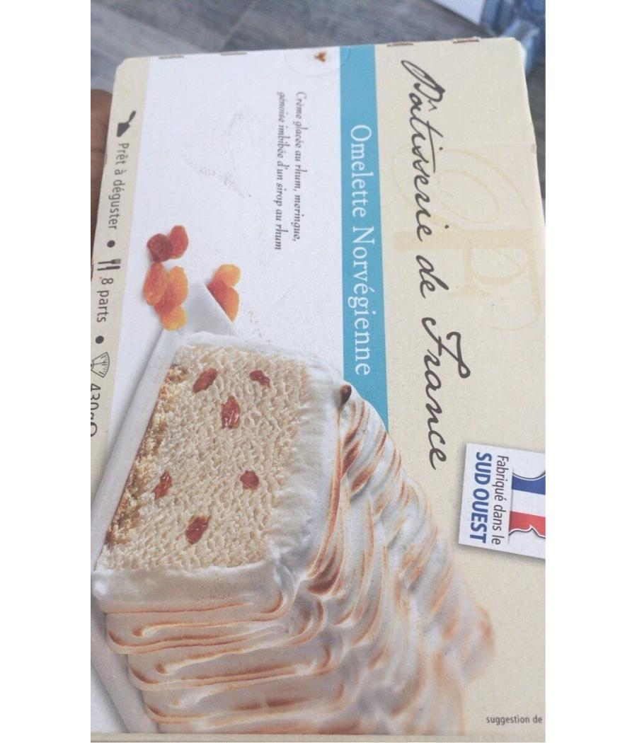 OMELETTE NORVEGIENNE RHUM MERINGUE PATISSERIE DE FRANCE  430G