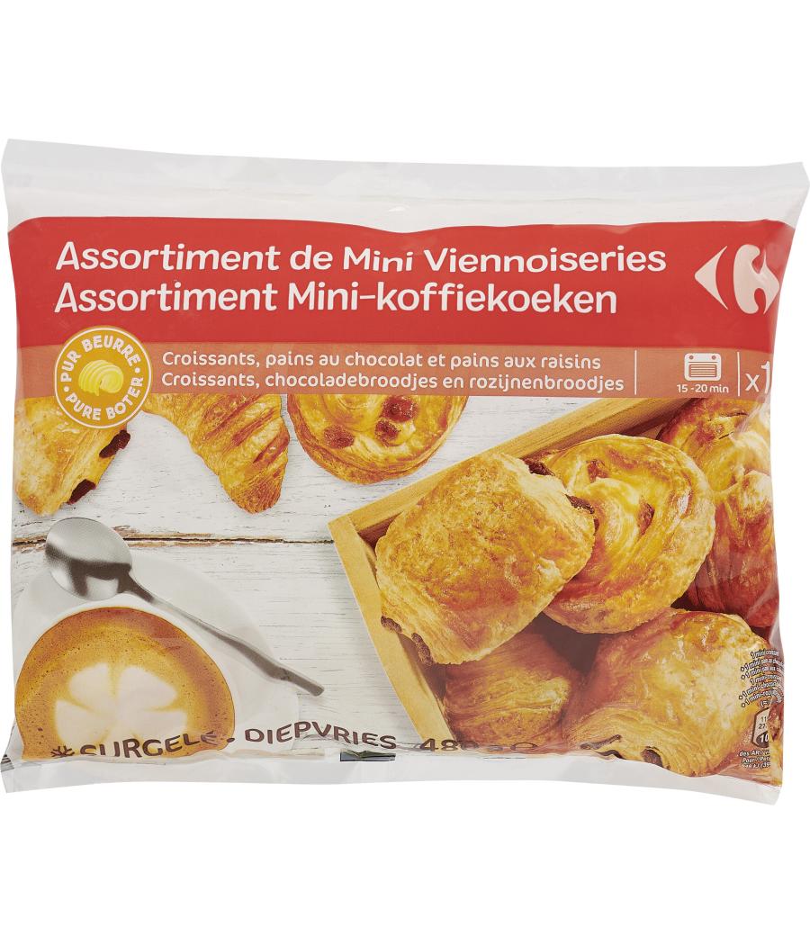 18 MINI VIENNOISERIES PUR BEURRE CARREFOUR 480G