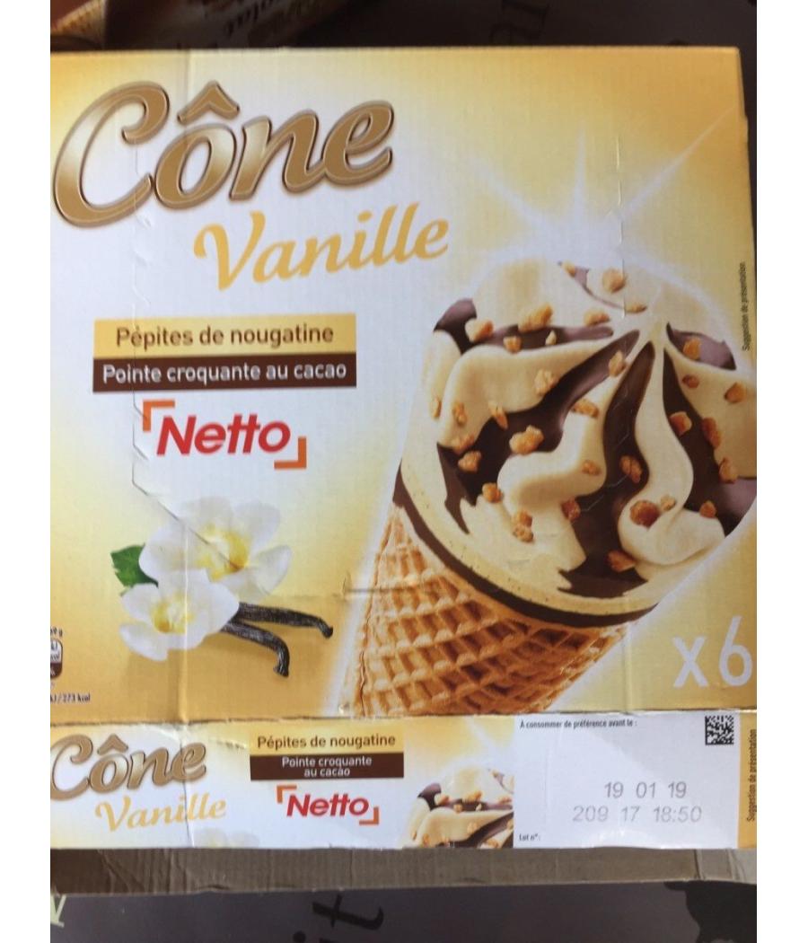 CONE VANILLE (G) NOUGATINE X6 - 120ML 720 G