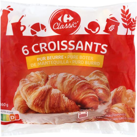 CROISSANTS PUR BEURRE CARREFOUR 360G