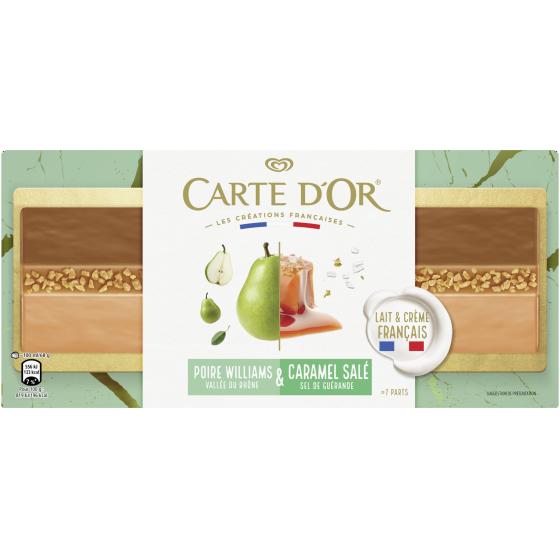 BUCHE GLACEE CARTE D'OR CARAMEL SALE ET POIRE WILLIAMS 475G