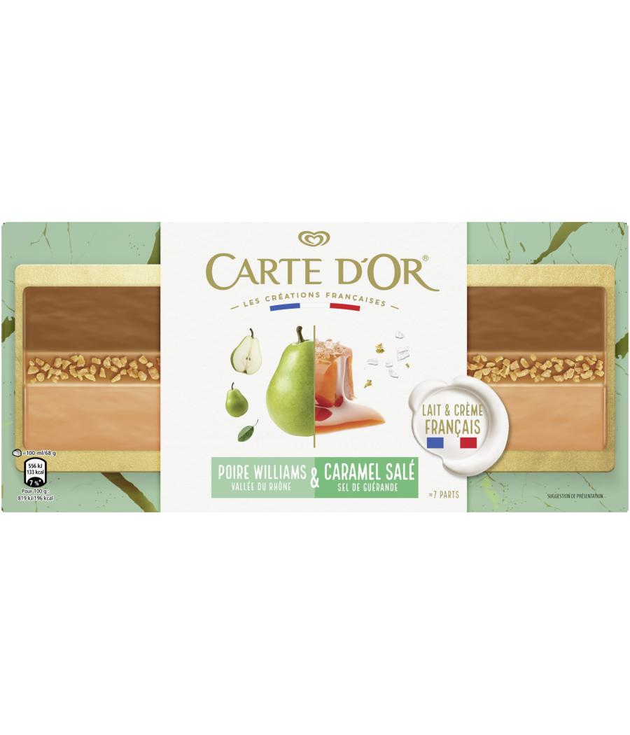 BUCHE GLACEE CARTE D'OR CARAMEL SALE ET POIRE WILLIAMS 475G
