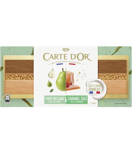 BUCHE GLACEE CARTE D'OR CARAMEL SALE ET POIRE WILLIAMS 475G