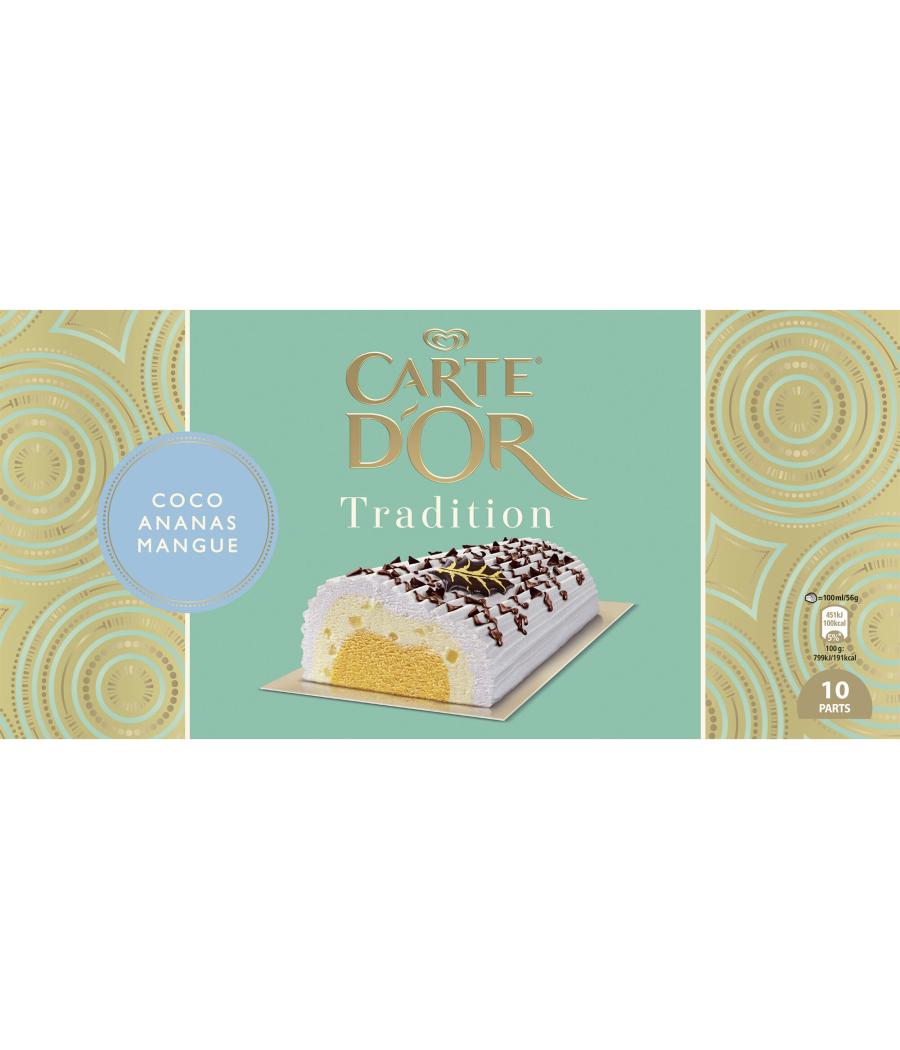 BUCHE GLACEE TRADITION COCO ANANAS MANGUE CARTE D'OR 545G