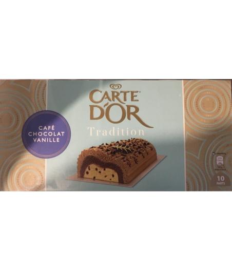 CARTE D\'OR BUCHE GLACEE CAFE CHOCOLAT VANILLE 1L