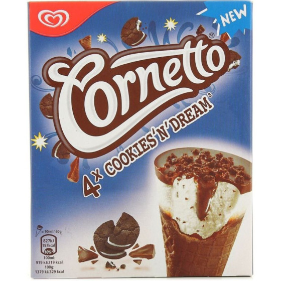 GLACE COOKIES'N'DREAM CORNETTO 240G