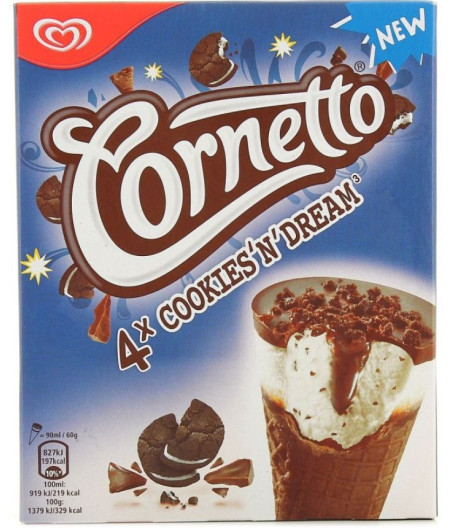 GLACE COOKIES'N'DREAM CORNETTO 240G