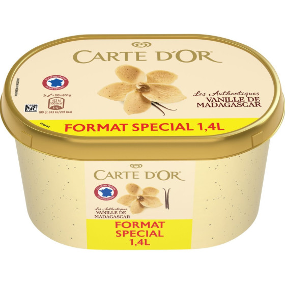 GLACE VANILLE DE MADAGASCAR CARTE D'OR 700G