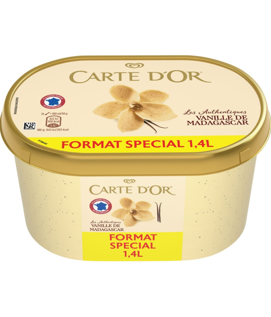 GLACE VANILLE DE MADAGASCAR CARTE D'OR 700G