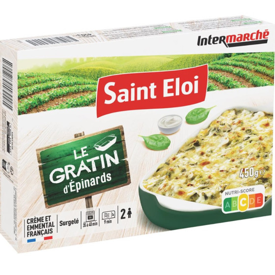 GRATIN D'EPINARDS, BARQUETTE MICRO-ONDABLE, LA BOITE 450G