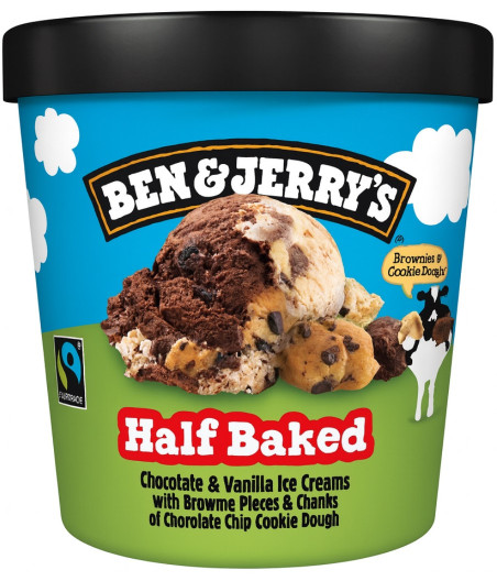 GLACE EN POT HALF BAKED BEN & JERRY'S 465ML