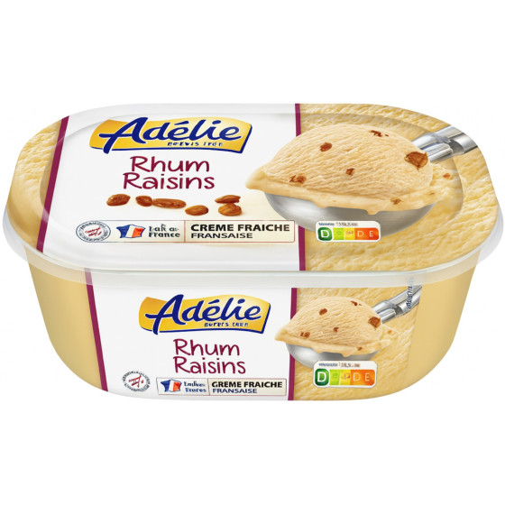 GLACE RHUM RAISIN ADELIE 1L