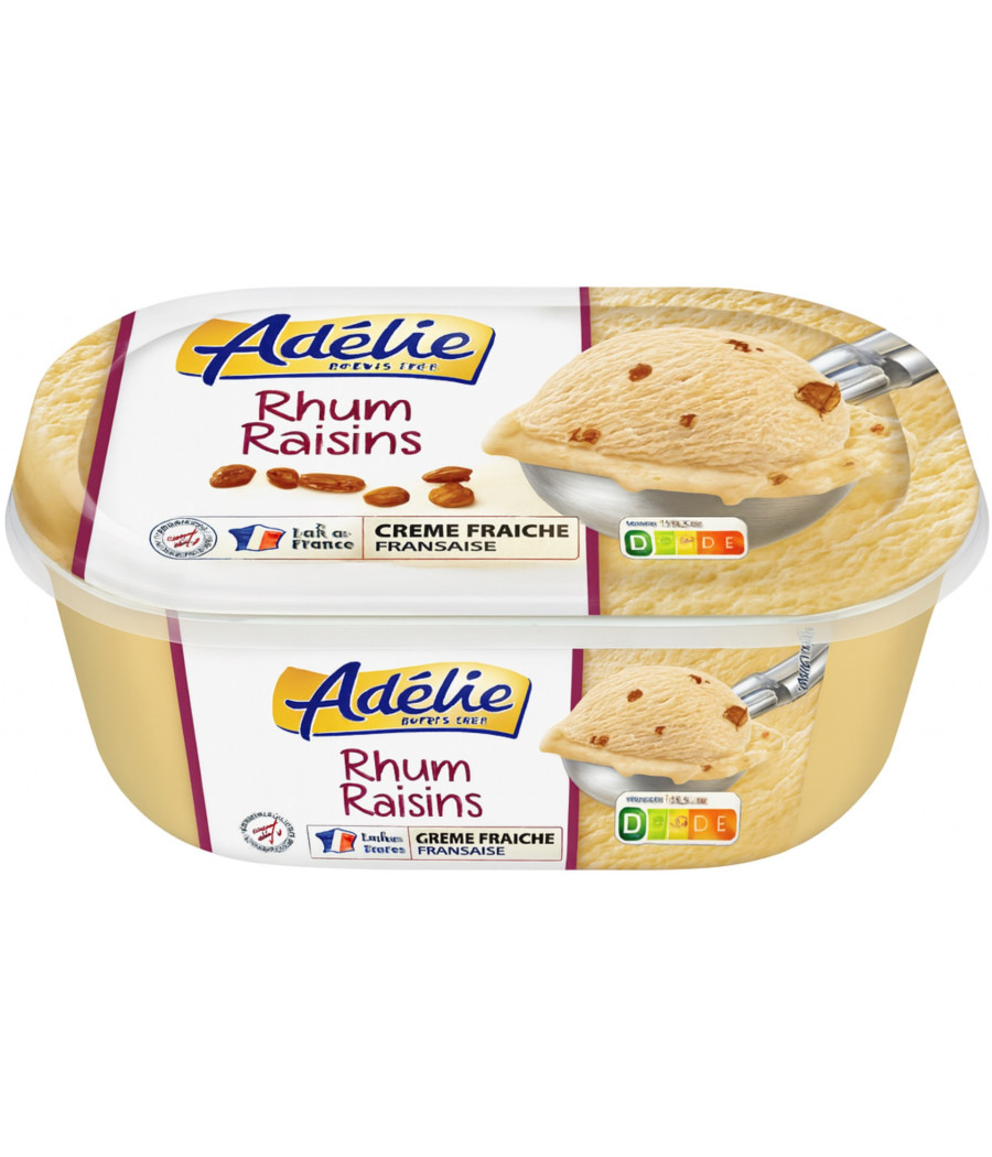 GLACE RHUM RAISIN ADELIE 1L