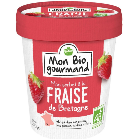 SORBET A LA FRAISE MON BIO GOURMAND 280G