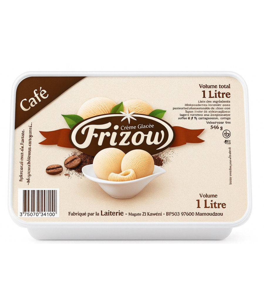 CREME GLACE FRIZOU CAFE 1L