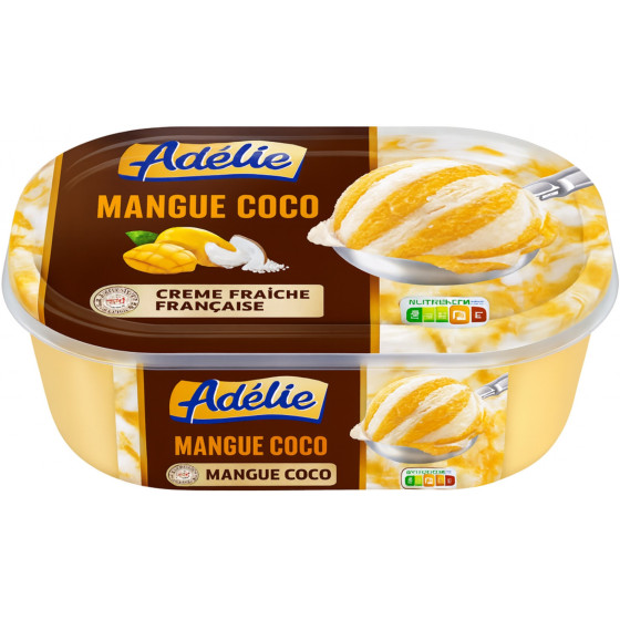 GLACE MANGUE COCO NOIX DE MACADAMIA ADELIE 1L