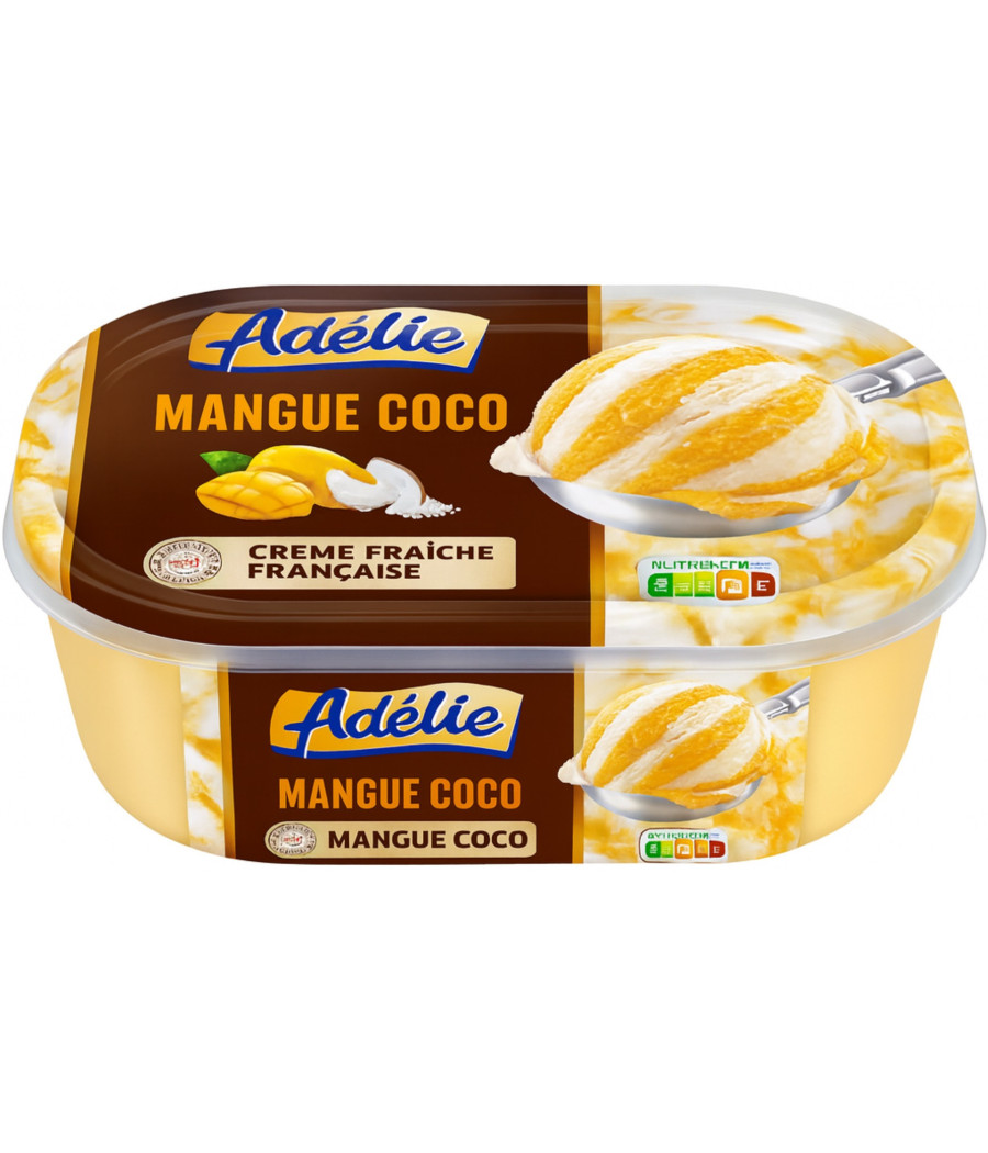 GLACE MANGUE COCO NOIX DE MACADAMIA ADELIE 1L