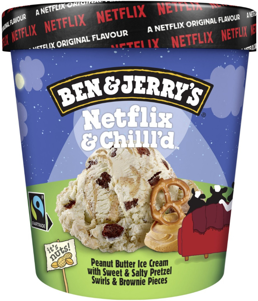 GLACE BEN & JERRY'S  NETFLIX & CHILLL'D 405G