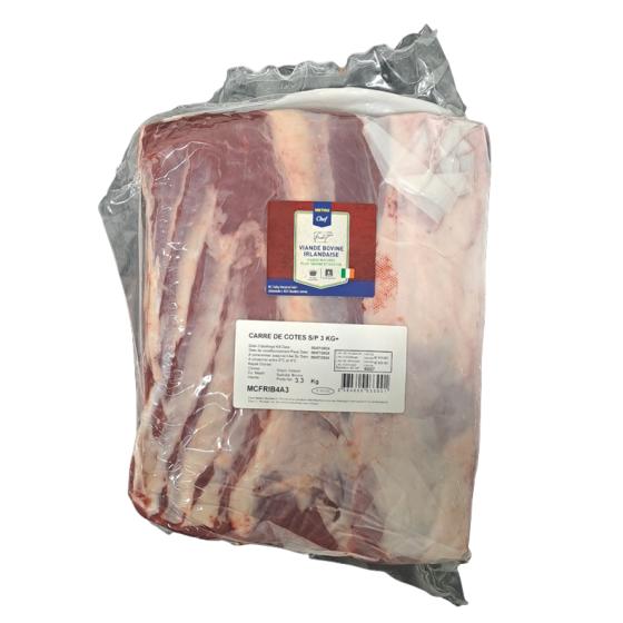 CARRE DE COTE DE BUF VIANDE BOVINE IRLANDAISE 3KG+ IRLANDE COLIS DE 4,5KG PACK DE 4.5