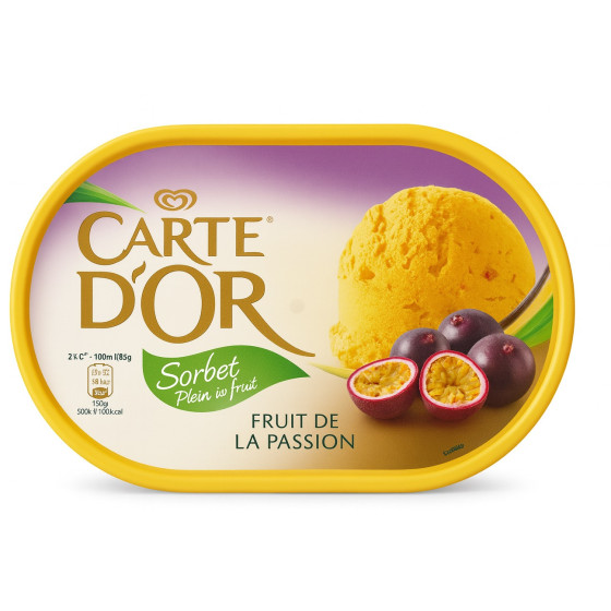 Sorbet CARTE D'OR  au fruit de la passion 650 G