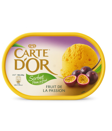 Sorbet CARTE D'OR  au fruit de la passion 650 G