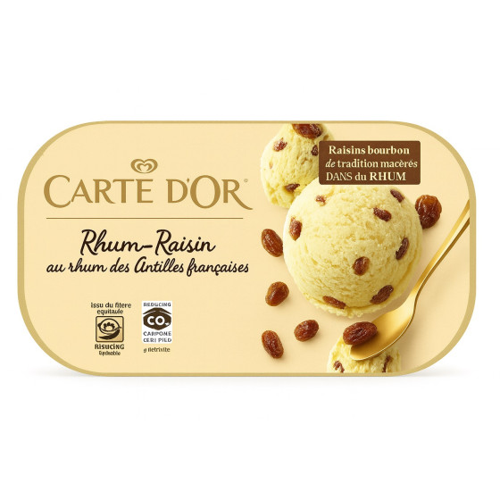 Glace en Bac CARTE D'OR Rhum Raisins 394G