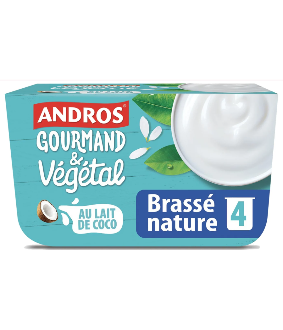 DESSERT VEGETAL BRASSE NATURE ANDROS 4X100G
