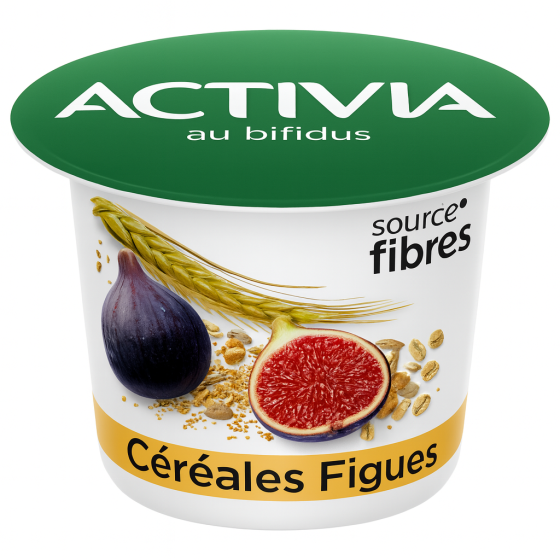 YAOURT AU BIFIDUS ACTIVIA CEREALES FIGUES