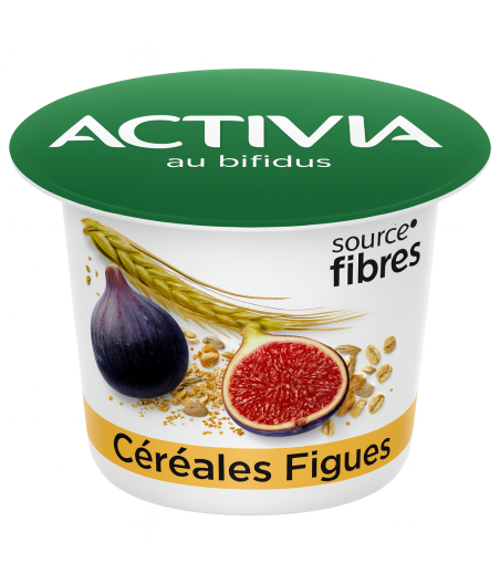 YAOURT AU BIFIDUS ACTIVIA CEREALES FIGUES