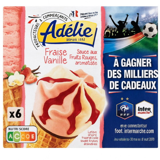 GLACE VANILLE FRAISE ADELIE 120ML