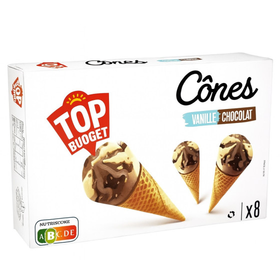 GLACE VANILLE CHOCOLAT TOP BUDGET X8 960G