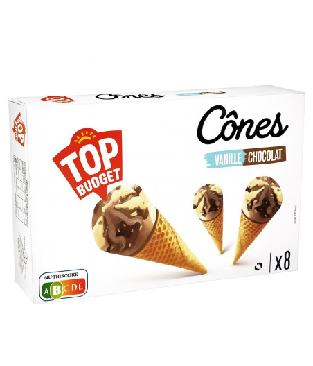 GLACE VANILLE CHOCOLAT TOP BUDGET X8 960G