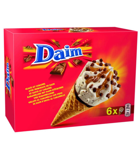 GLACE CONES CARAMEL DAIM X6 390G