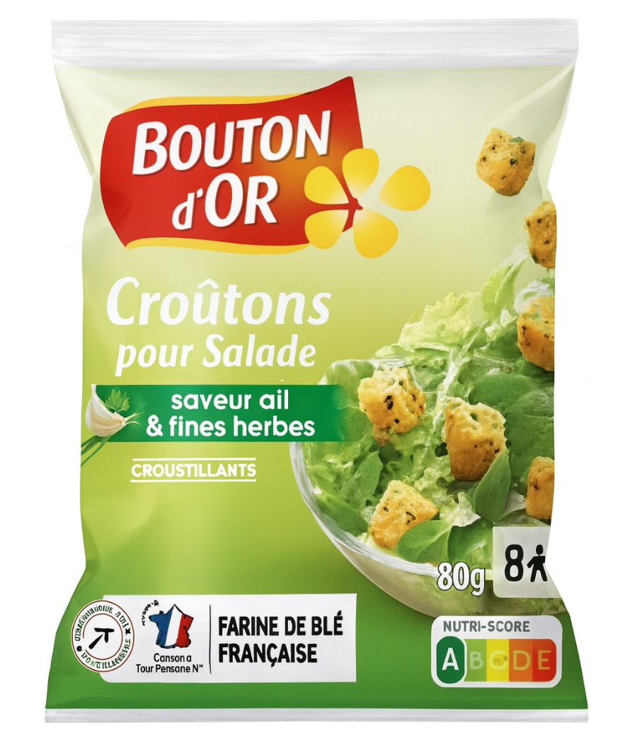 CROUTONS POUR SALADE BOUTON D'OR 60G