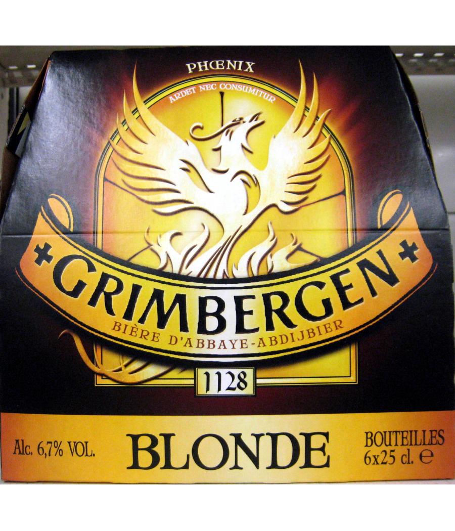 BIERE BLONDE GRIMBERGEN  6 X 25 CL