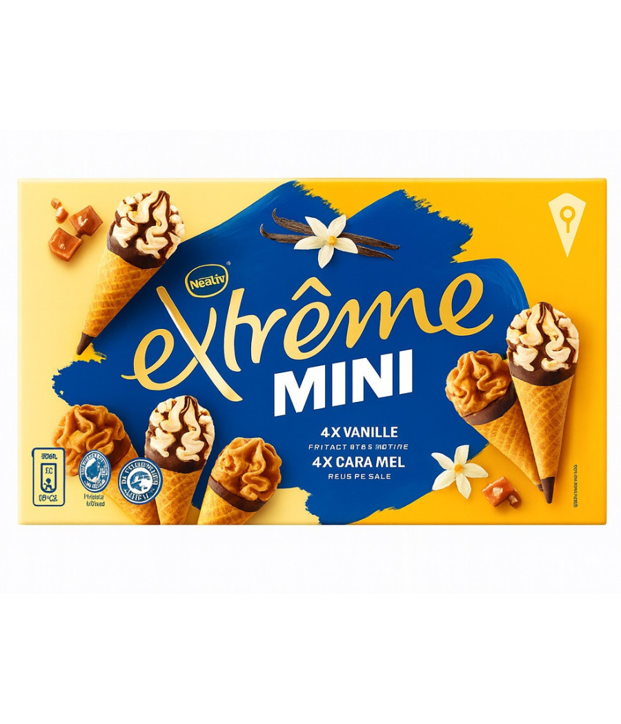 MINI CONES CARAMEL & VANILLE  8 X 312 G