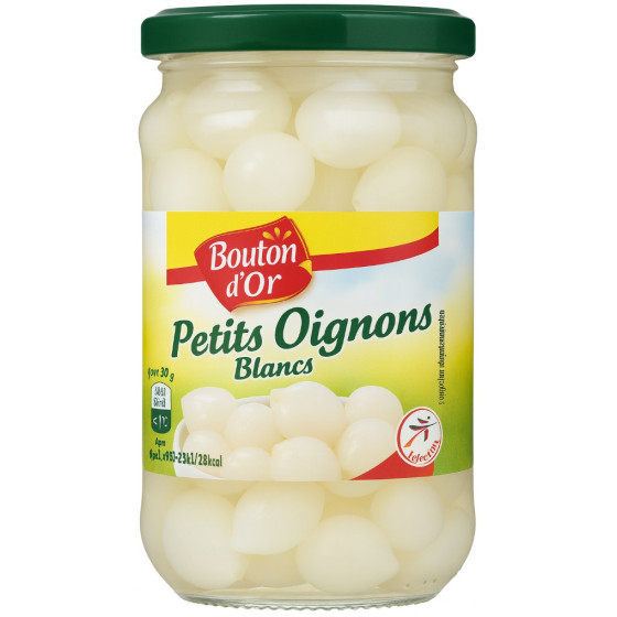 PETITS OIGNONS BLANCS BOUTON D'OR 190G