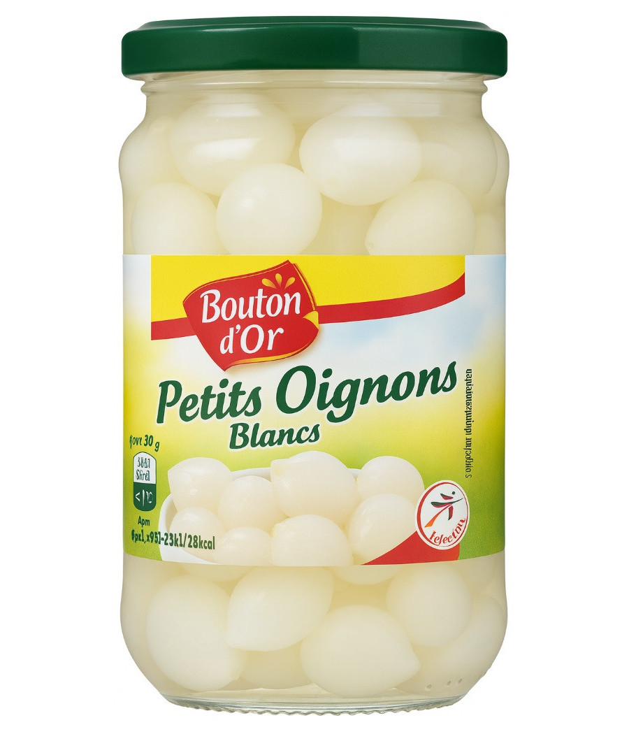 PETITS OIGNONS BLANCS BOUTON D'OR 190G