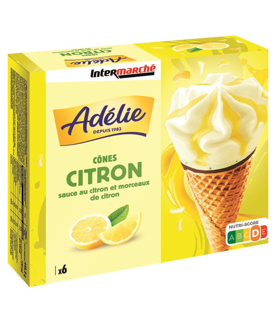 GLACE CITRON VERT ET JAUNE ADELIE X6 720ML