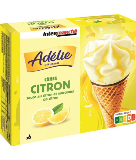 GLACE CITRON VERT ET JAUNE ADELIE X6 720ML