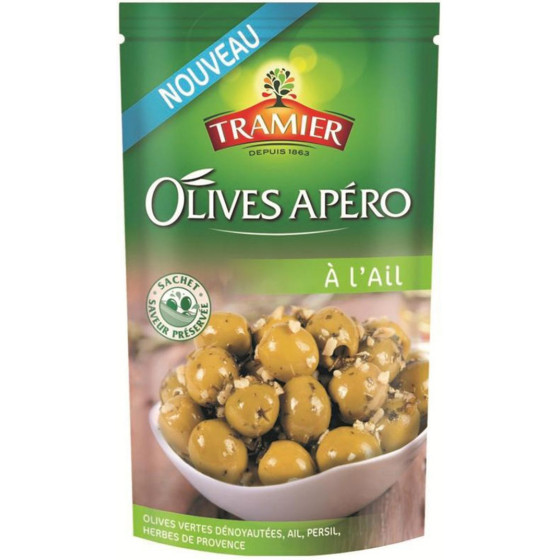 OLIVES APERO TRAMIER A L'AIL 150G