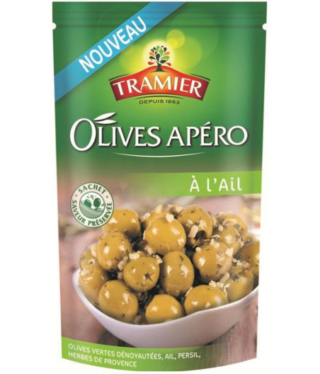 OLIVES APERO TRAMIER A L'AIL 150G