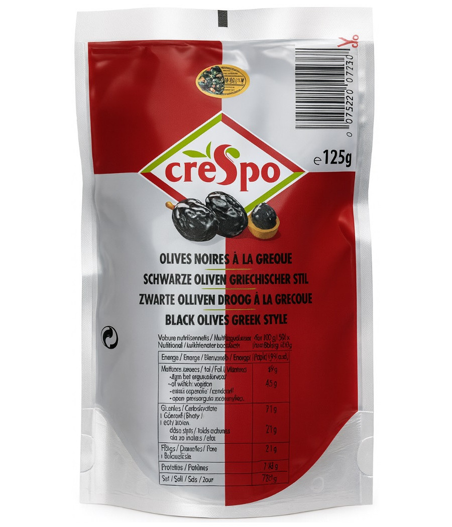 OLIVES NOIRES A LA GRECQUE CRESPO 125G
