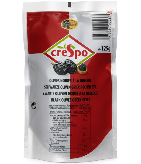 OLIVES NOIRES A LA GRECQUE CRESPO 125G