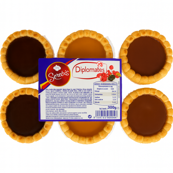 ASSORTISSEMENTS TARTELETTES CARAMEL ET CHOCOLAT DIPLOMATES SERETIS 300G