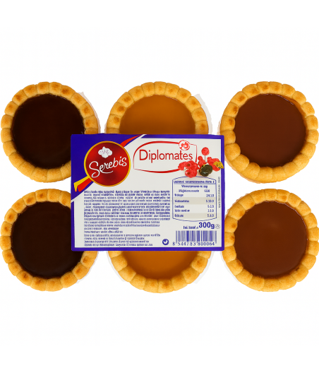 ASSORTISSEMENTS TARTELETTES CARAMEL ET CHOCOLAT DIPLOMATES SERETIS 300G