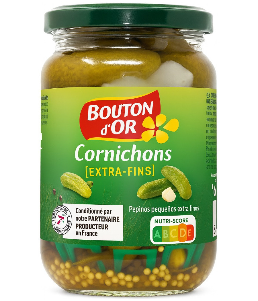 CORNICHONS FINS BOUTON D'OR 360G
